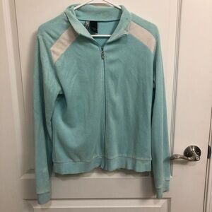 Women's Light Blue Zip-Up Jacket